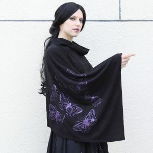 h.NAOTO ニットソー 蝶々 ポンチョ風 ハイネック 和ゴス モード KIMONO High neck butterfly knit
