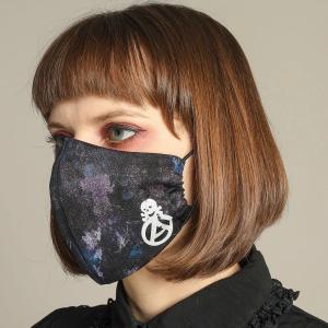 h.NAOTO Mサイズ 布マスク お洒落マスク ゴシック パンク パンキッシュ Anarchy paint Mask Wear