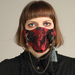 h.NAOTO Mサイズ 布マスク お洒落マスク オリエンタル Jacquard Tassel Mask Wear