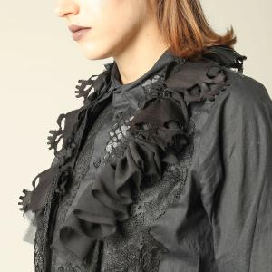 h.NAOTO ストール 髑髏 ドクロ レース装飾 退廃的 ゴシック モード Skull Frill Neck Collar