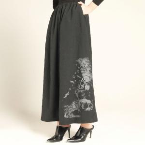 h.NAOTO ロングスカート シワ加工 宗教画 ゴシック モードWrinkle Material Skirt