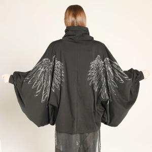h.NAOTO カットソー マントスリーブ 天使の翼 ゴシック モード Angel Cape sleeve tunic