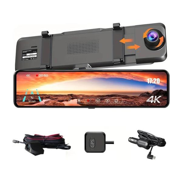 ドライブレコーダー ミラー型 CarPlayとAndroidAuto 最新 拡大ズーム機能 超鮮明夜...