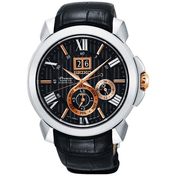 セイコー SEIKO プルミエ Premier キネティック メンズ パーぺチュアル 腕時計 SNP...