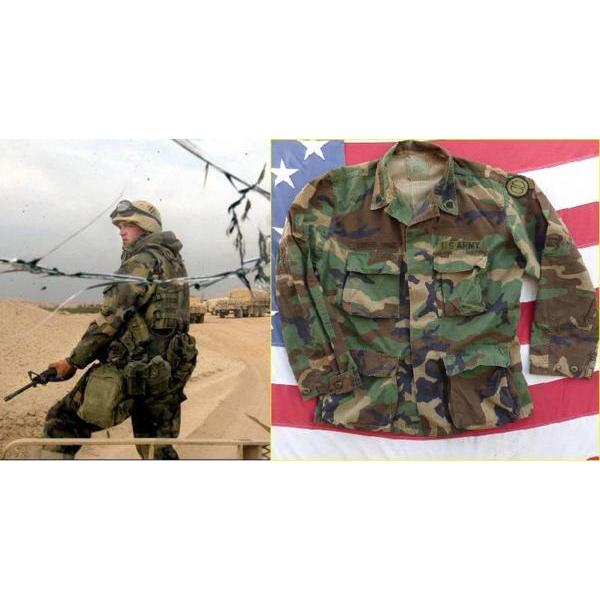 実物 レア！ＢＤＵジャケット Ｍ−Ｒ ウッドランド コットン100 706x