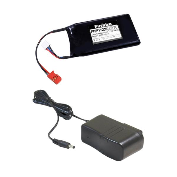 FUTABA純正　送信機用FT2F1100Bバッテリー（LiFe）＆LBC-34D(P)充電器セット...