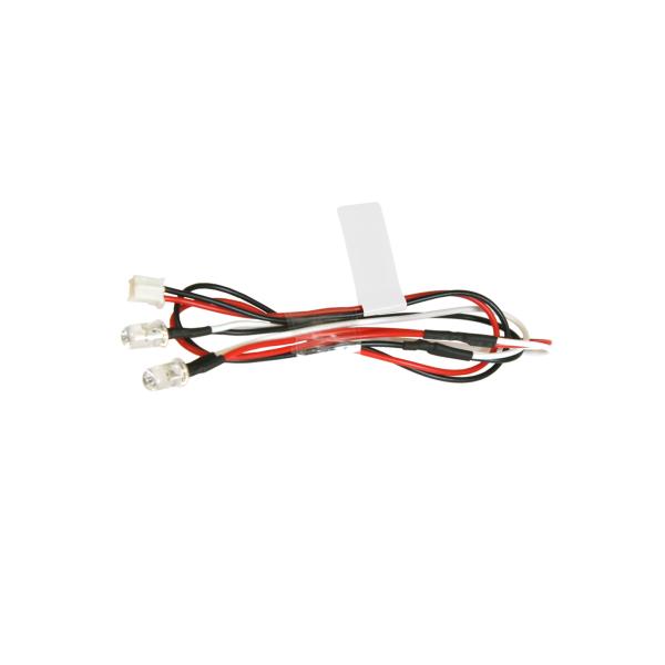 RCカーボディ用LEDライト　3mm　ホワイト　2灯セット　常時点灯　ケーブル長35cm　for　タ...