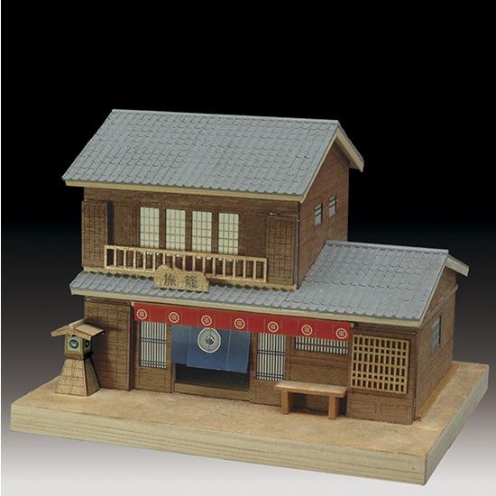 ミニ建築シリーズ　No.4旅籠ウッディジョーの木製模型レーザーカット加工