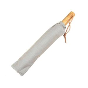 傘 ワカオ メンズ 折りたたみ傘 日傘 晴雨兼用傘 wakao 綿100% シャンブレー ベージュ 親骨55cm ８本骨 手開き