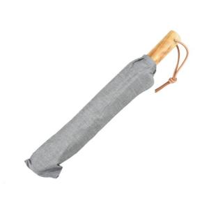 傘 ワカオ メンズ 折りたたみ傘 日傘 晴雨兼用傘 wakao 綿100% シャンブレー グレー 親...