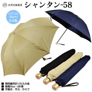 傘 メンズ 折りたたみ傘 晴雨兼用傘 前原光榮商店 シャンタン-58 親骨