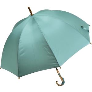 美品　WAKAOミントグリーン 長傘 WAKAO（ワカオ） 傘 レディース 長傘 バードゲージ型 深張り 雨傘 親骨