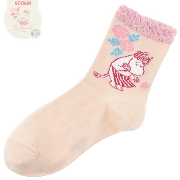 MOOMIN★ロークルー丈ソックス　母の日(ベージュ)　23〜25cm★ネコポス発送可