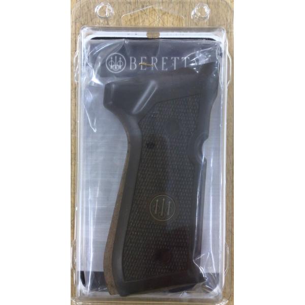 ベレッタ社　純正　M92F用木製グリップ　チェッカリング仕様　メダリオン入
