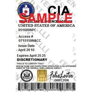 US　レプリカ　IDカード（CIA） 両面  IDホルダー付 送料198円｜hobby-shop-ks