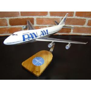 1/144  B747-200 ボーイング (PANAM) パンアメリカン航空塗装 ソリッドモデル 木製模型｜hobby-shop-ks
