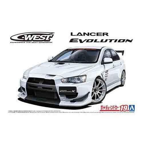 1/24 アオシマ TUNED19 C-WEST ランサー EVO X