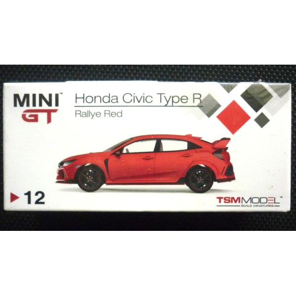 1/64【MINI GT】0012《ホンダ CIVIC Type R (Rallye Red)》RH...