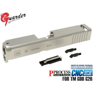 GLOCK-74(SV)　100%CNC加工 GUARDER(ガーダー) ステンレスCNC スライドキット for マルイG26 GLK-74(SV)｜hobby2