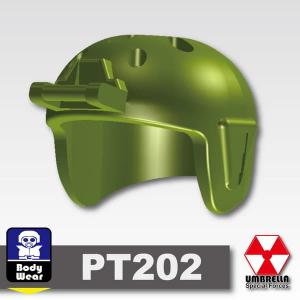 L0229E　AFM ヘルメット PT202/タンクグリーン ジャンパースタイルに/ナイトビジョン取付可能/ヘッドパーツ/フィグ用｜hobby2