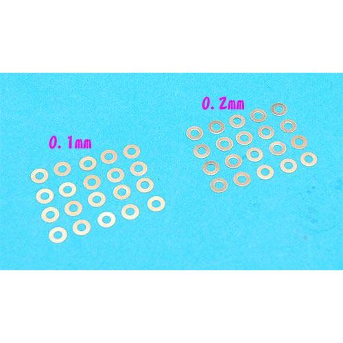 SP016　メカボックスのクリアランス調整などに！ G&amp;P製 カッパー・シム・セット(SP016) ...