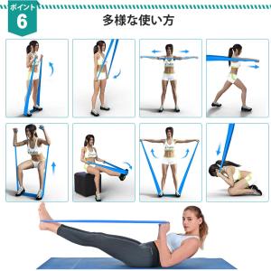 エクササイズバンド 3本セット 強度別 ストレ...の詳細画像5