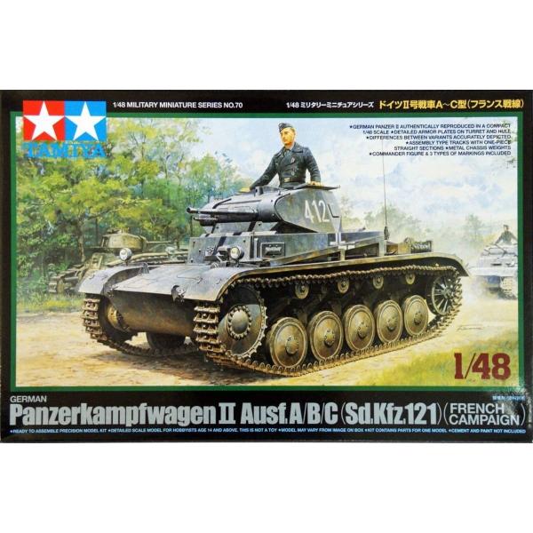 タミヤ 1/48 ミリタリーミニチュアシリーズ No.70 1/48 ドイツII号戦車A〜C型(フラ...