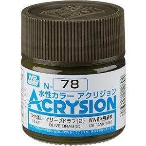 GSIクレオス アクリジョン オリーブドラブ (2) 10ml 模型用塗料 N78 爆買