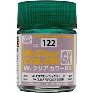 GSIクレオス Mr.クリアカラー GXクリアピーコックグリーン 18ml 模型用塗料 GX122