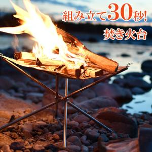 焚き火台 焚き火スタンド 折りたたみ 収納袋付 BBQ キャンプ ファイアスタンド ソロキャンプ 小型 コンパクト アウトドア 爆買