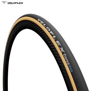 VELOFLEX ヴェロフレックス VELOFLEX Corsa EVO 25 (WO) ブラック x ベージュサイド  クリンチャータイヤ｜hobbyride