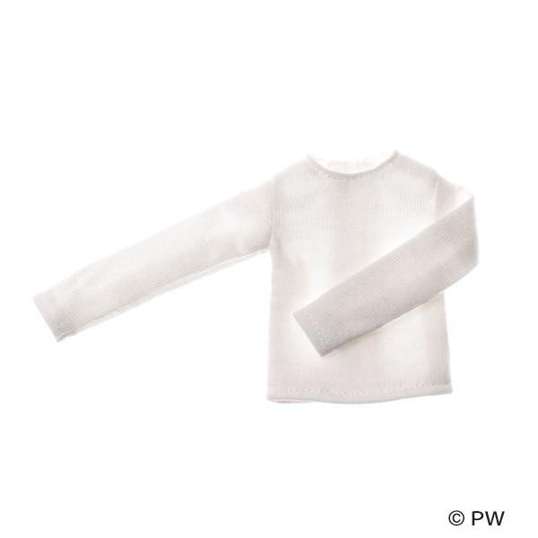 《ネコポス対応》ruruko用 長袖Tシャツ ホワイト (ドール用衣装) PetWORKs