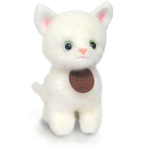 シロネコ L 童心 日本製 リアルシリーズ ぬいぐるみ 猫 白猫 : HONDA