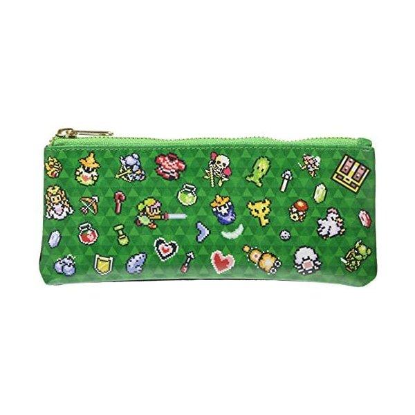 ゼルダの伝説 神々のトライフォース ZZ16 ペンポーチ(ドット絵) グリーン 新品 * 即納