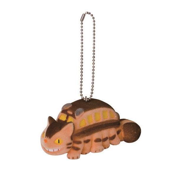 となりのトトロ フロッキング キーチェーン ネコバス 新品 *即納