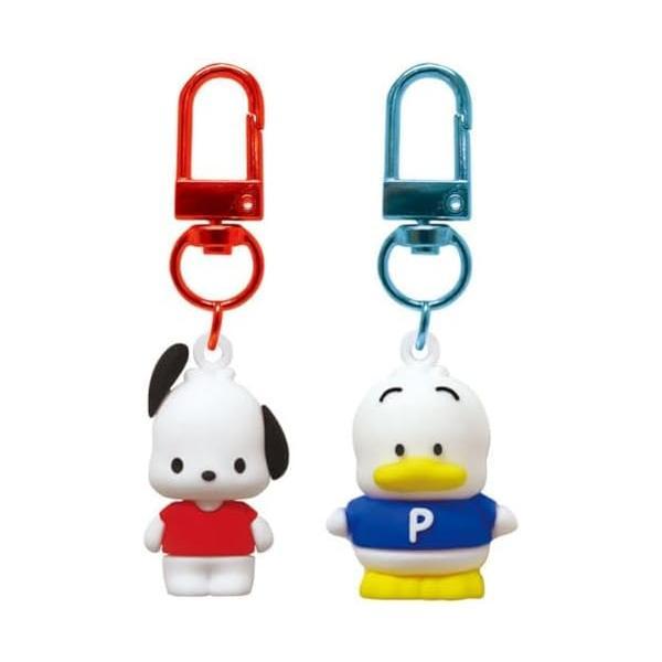 サンリオキャラクターズ PVCペアキーホルダー ポチャッコ・あひるのペックル  新品 * 即納