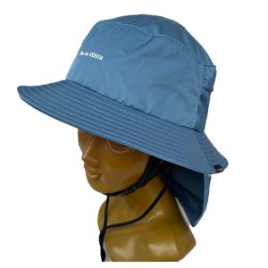 De La Costa SURF HAT Blue（デラコスタ　サーフィン　サーフキャップ　海用　ハット　ネイビー　サーフィン用　刺繍　アウトドア　水陸両用）