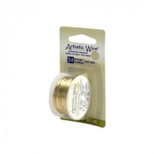 Artistic Wire(アーティスティックワイヤー) ノンターニッシュブラス 0.5mm×約9.1m 24  手芸 クラフト 生地[▲][AB]｜hobinavi2