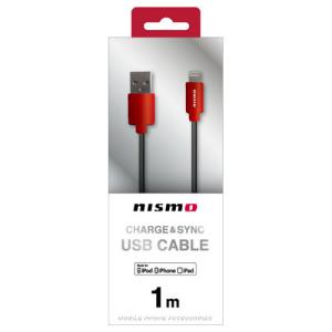 NISSAN 公式ライセンス品 NISMO CHARGE & SYNC USB CABLE FOR IPHONE RED NMUJ-LP1RD  日産 スマートフォン 充電器[▲][AS]｜hobinavi2