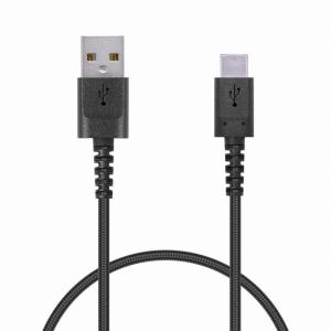 【ELECOM(エレコム)】高耐久 断線しにくい USBケーブル タイプC 30cm0.3m  ブラック黒  USB規格認証品 急速充電 通信対応 [▲][EL]