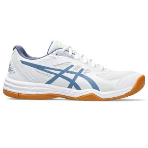 【asics/アシックス】25.0cm UPCOURT 5 バドミントン シューズ (メンズ)  ホワイト×Dブルー 1071A086 [▲][ZX]｜hobinavi2