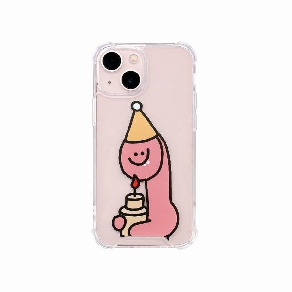 【168cm】ハイブリッドクリアケース for iPhone 13 mini Pink Olly w...