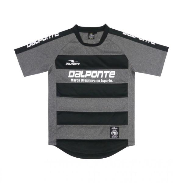 【DALPONTE/ダウポンチ】ボーダープラクティスシャツ ブラック 130cm サッカー フットサ...
