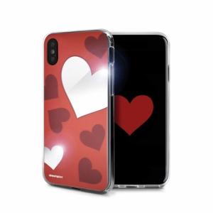 【dreamplus（ドリームプラス）】背面カバー型スマホケース iPhone XS / X  Heart MIRROR CASE レッドスマホケース iPhone アイフォン X XS iPhoneXS[▲][R]｜hobinavi2