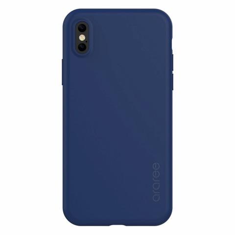 【araree（アラリー）】背面カバー型スマホケース iPhone XS / X Airfit ブル...