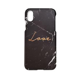 HAPPYMORI Happymori iPhone XR Marble love Bar ブラック 取り寄せ商品