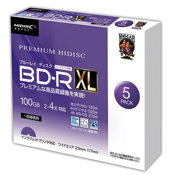 PREMIUM HIDISC 高品質 BD-R XL 100GB スリムケース入り5枚 デジタル録画...