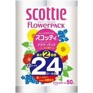 まとめ売り  日本製紙クレシア スコッティ 2倍巻き ダブル 芯あり 50m 1パック(12ロール)  【×10セット】 [▲][TP]｜hobinavi2