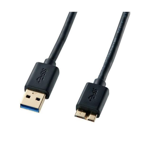 まとめ買いサンワサプライ USB3.0対応マイクロケーブル(USB IF認証タイプ) (A)オス-M...