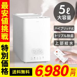 ハイブリッド加湿器 加湿器 卓上 オフィス アロマ ダブル おしゃれ スチーム式 空気清浄機 大容量 ライト アロマウォーター 除菌 お手入れ簡単 置くだけ
